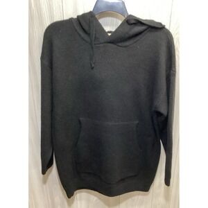 LOOK Women's (One Size) Long Sleeve Hooded Sweater Pocket Wool Acrylic